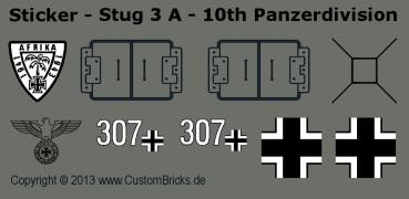 Custom Sticker Afrika Panzer Stug 3 Ausf. A