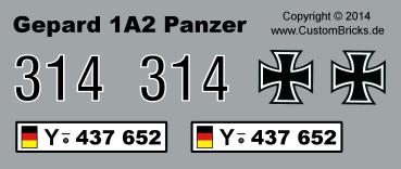 Custom Decals Bundeswehr Gepard Tank