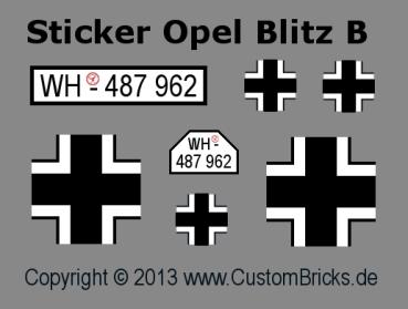 Custom Sticker Opel Blitz - B