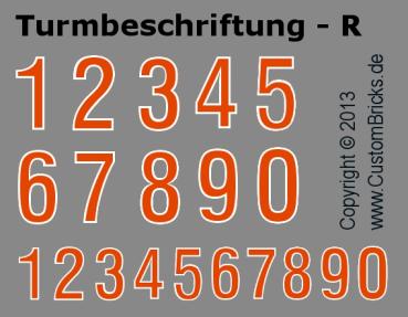 Custom Sticker Turmbeschriftung - rot