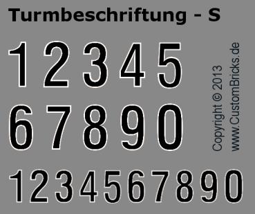 Custom Sticker Turmbeschriftung - schwarz