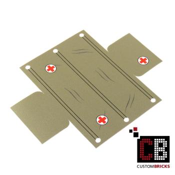 Custom WW2 tarpaulin dark tan with red cross