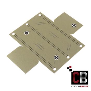 Custom WW2 tarpaulin dark tan with emblem