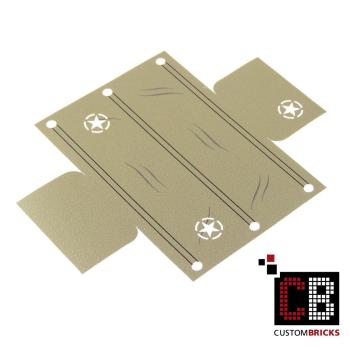 Custom WW2 tarpaulin dark tan with white star