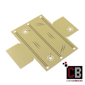 Custom WW2 tarpaulin tan with white star