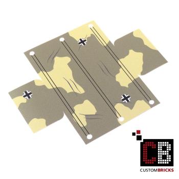 Custom WW2 tarpaulin dark tan camo with emblem