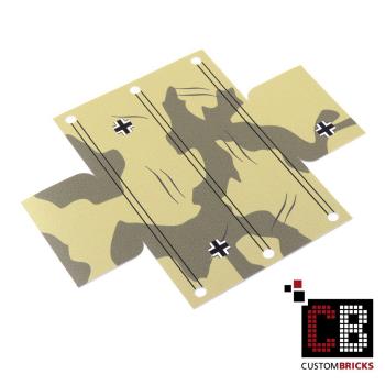 Custom WW2 tarpaulin tan camo with emblem