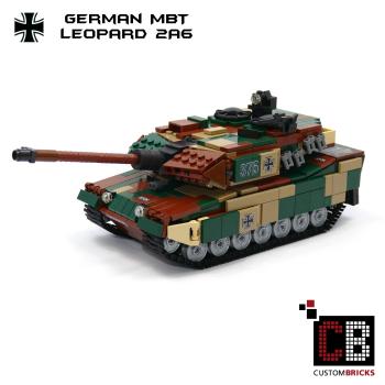CUSTOM Bundeswehr MBT Leopard 2A6 Tank made of LEGO® bricks - camo