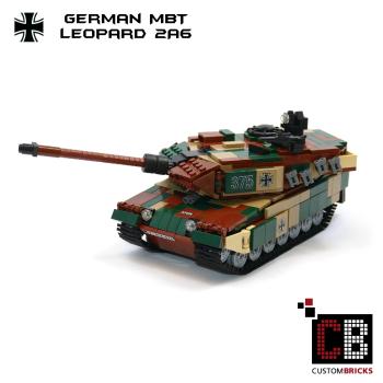 CUSTOM Bundeswehr MBT Leopard 2A6 Tank made of LEGO® bricks - camo