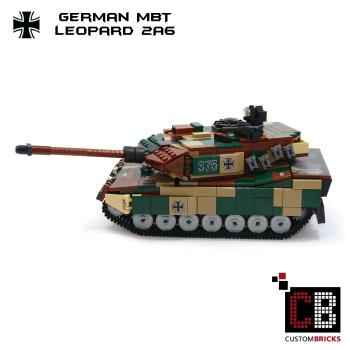 CUSTOM Bundeswehr MBT Leopard 2A6 Tank made of LEGO® bricks - camo