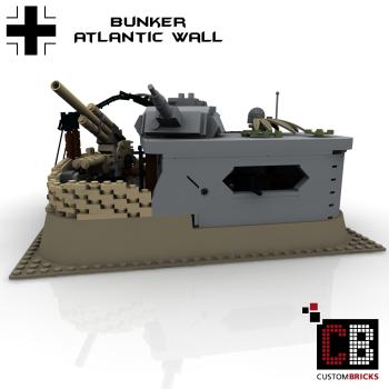 Custom WW2 Normadie  Bunker - Flak 36 & Tank IV