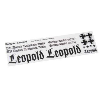 Custom Sticker Leopold Eisenbahngeschütz