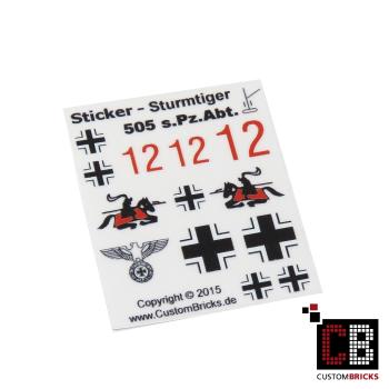 Custom Sticker 505 s.Pz.Abt Sturmtiger Panzer