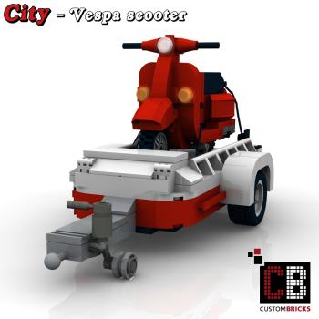 Custom T1-Bus trailer with scooter