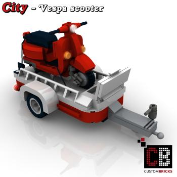 Custom T1-Bus trailer with scooter