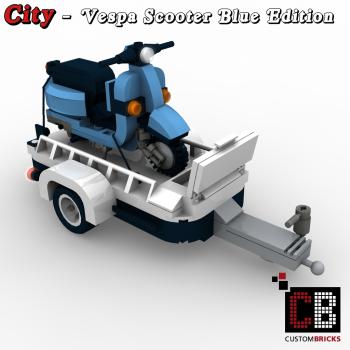 Custom T1-Bus trailer with scooter - Blue Edition