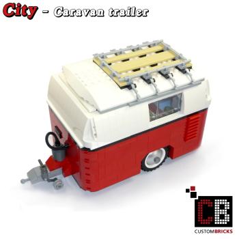 Caravan trailer 1-axle for 10220 made of LEGO® bricks