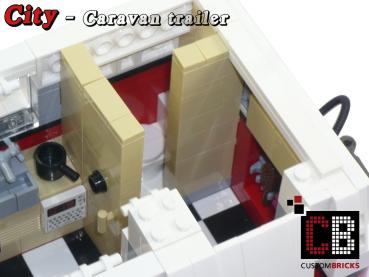 Caravan trailer 1-axle for 10220 made of LEGO® bricks