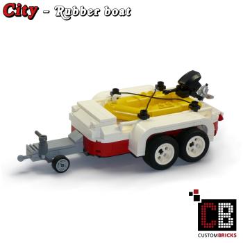 rubber boat with trailer 10220 made of LEGO® bricks