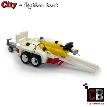 rubber boat with trailer 10220 made of LEGO® bricks