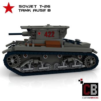 Custom WWII Sovjet T-26 Tank Ausf.B