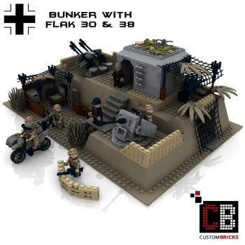 Custom WW2 Normandie Bunker - Flak 30 & Flak 38