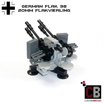 CUSTOM WWII Flak 38 with soldier out of LEGO® bricks