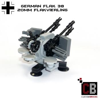 CUSTOM WWII Flak 38 with soldier out of LEGO® bricks
