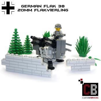 CUSTOM WWII Flak 38 with soldier out of LEGO® bricks