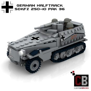 Custom WW2 SdKfz 250-10 with 3,7cm PaK 36 - Old Version