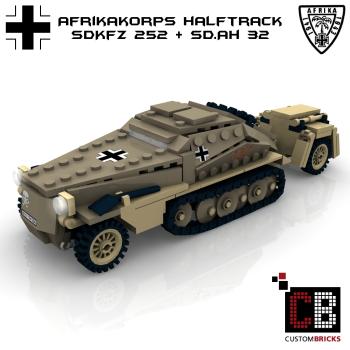Custom WWII Afrikakorps SdKfz 252 with Sd trailer 32