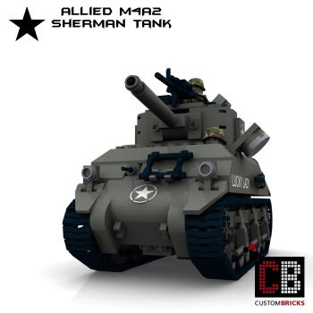 Custom WW2 M4A2 Sherman Tank