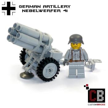 CUSTOM WW2 Nebelwerfer 41 and soldier made of LEGO® bricks