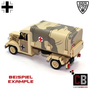Custom WW2 tarpaulin tan with red cross