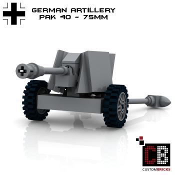 Custom WW2 German Pak 40 - 75mm Artillery