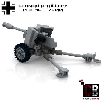 Custom WW2 German Pak 40 - 75mm Artillery