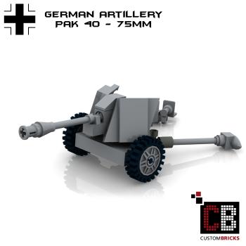 Custom WW2 German Pak 40 - 75mm Artillery