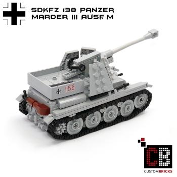 CUSTOM WW2 Tank Marder III Ausf.M with soldier out of LEGO® bricks