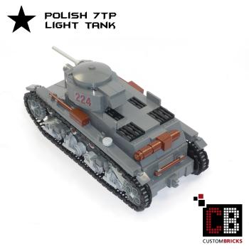 CUSTOM WW2 Polnischer 7TP - leichter Panzer - aus LEGO® Steinen