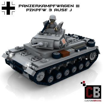 Custom WW2 Tank PzKpfw III Panzerkampfwagen 3 Ausf.J
