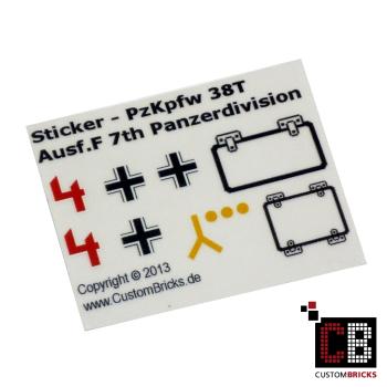 Custom Sticker PzKpfw 38T - Panzerkampfwagen