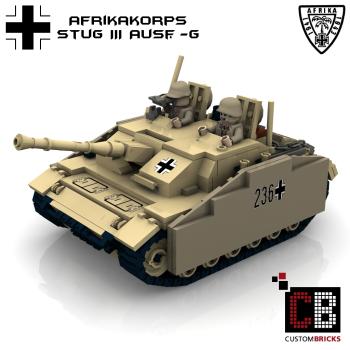 Custom WW2 Afrikakorps Tank StuG III Ausf.-G