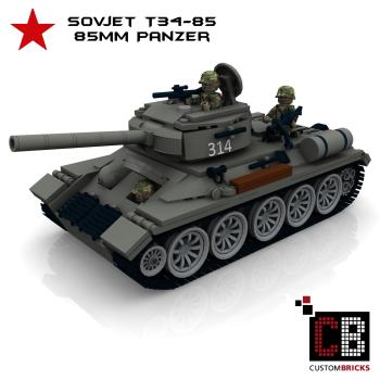 Custom WW2 Sowjet T34-85 85mm Tank
