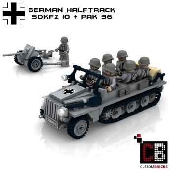 Custom WW2 SdKfz 10 with PaK 36