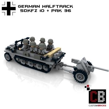 Custom WW2 SdKfz 10 with PaK 36