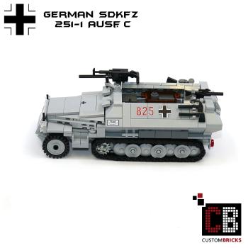 CUSTOM WW2 SdKfz 251-1 Ausf.C mit Soldat aus LEGO® Steinen
