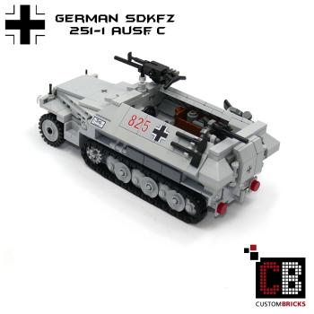 CUSTOM WW2 SdKfz 251-1 Ausf.C mit Soldat aus LEGO® Steinen
