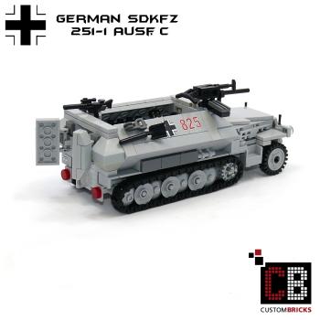 CUSTOM WW2 SdKfz 251-1 Ausf.C mit Soldat aus LEGO® Steinen