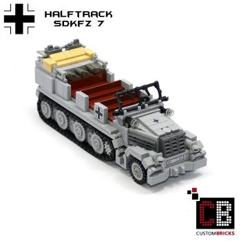 CUSTOM WW2 SdKfz 7 with soldier out of LEGO® bricks