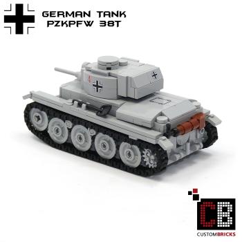 CUSTOM WW2 Tank 38T with Soldier made of LEGO® bricks